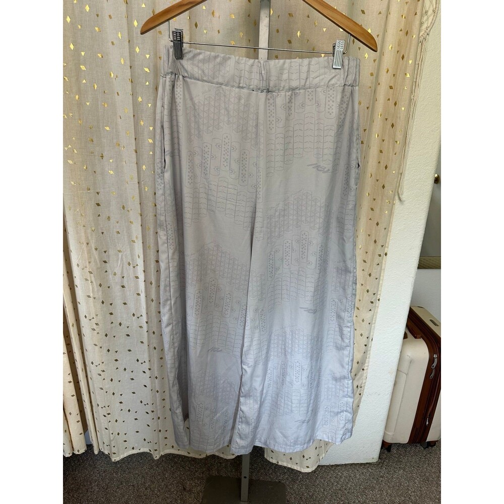 N8V Built The Ola Collection Thick Pull On Waistband Pockets Wide Leg Pants L